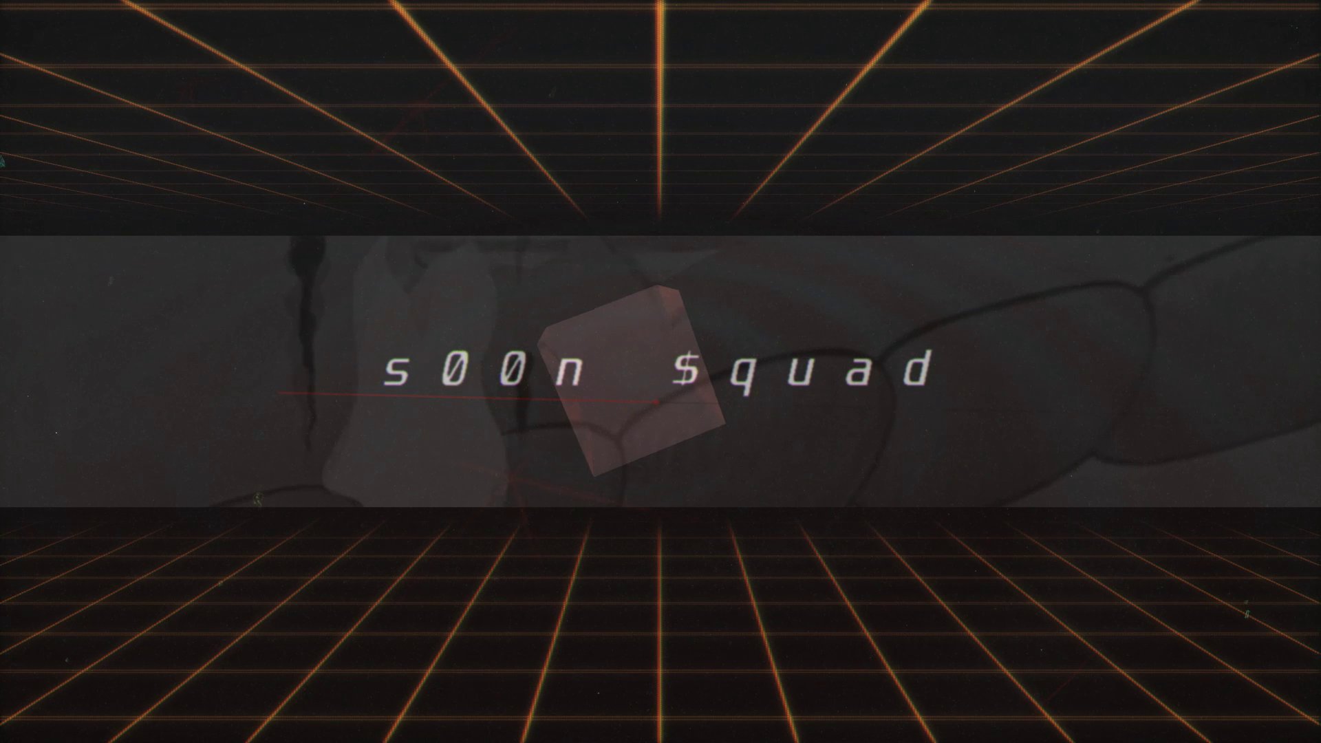 Soon Squad title framed inside a retro digital grid
